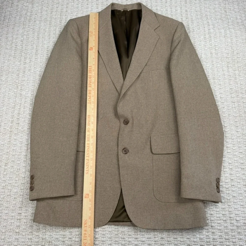 VTG Levis Mens Blazer 38L Tan Action‎ Suit Sta Prest Sport Coat